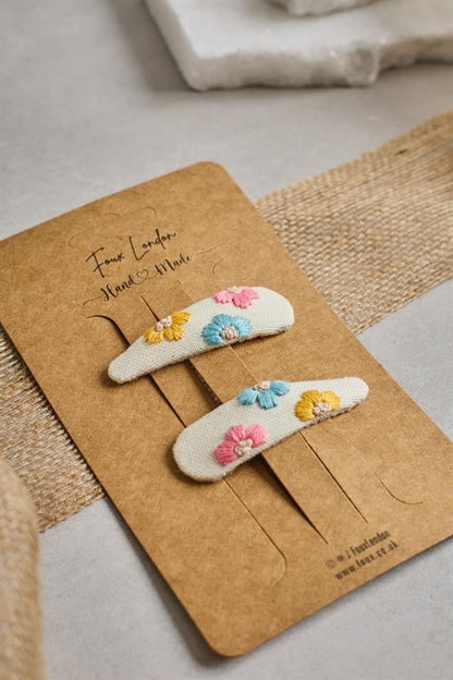 Disy Rainbow Embroidered Crochet Clips
