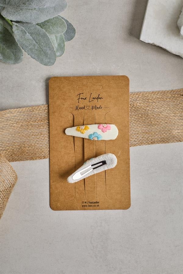Disy Rainbow Embroidered Crochet Clips
