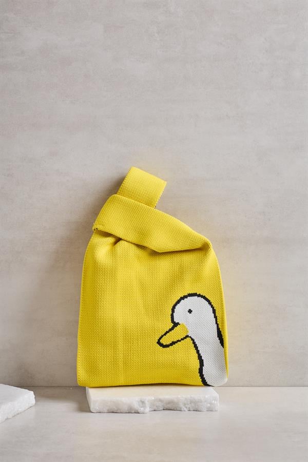 Duck Knitted Tote Bag