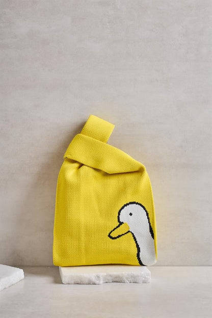 Duck Knitted Tote Bag