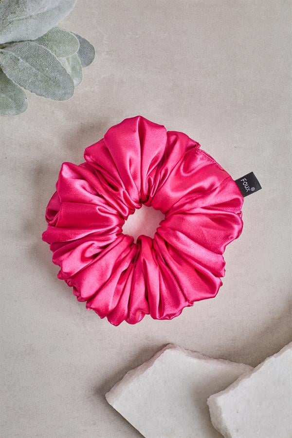 Fuchsia Drawstring Scrunchie