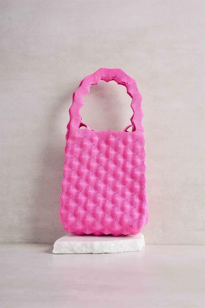 Fuchsia Bubble Knitted Bag