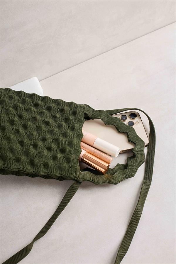Khaki Bubble Knitted Bag