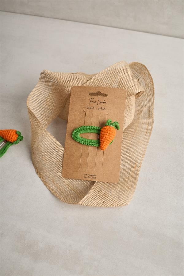 Carrot 3D Crochet Clips