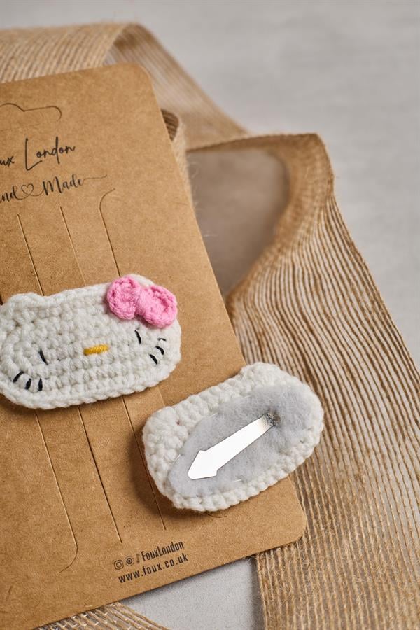 Hello Kitty Crochet Clips