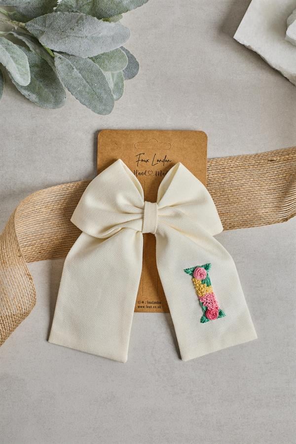Initial Embroidered Bow Ties