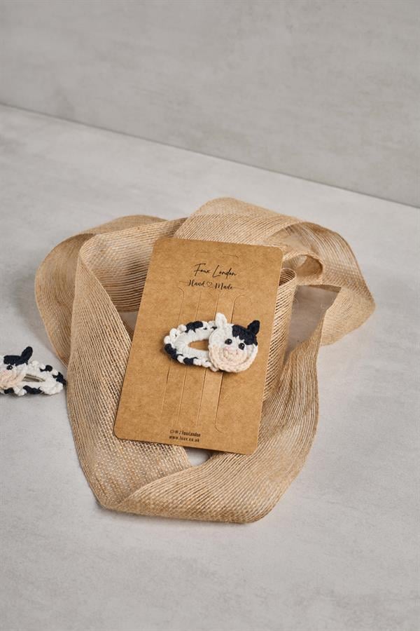 Cow Crochet Clips