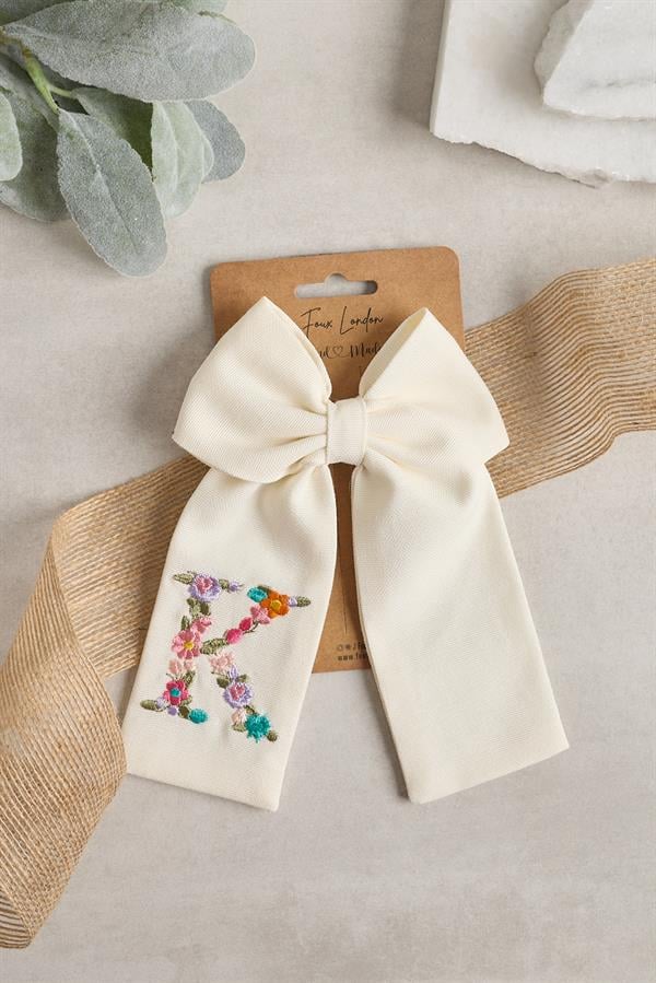 K Embroidered Bow Tie