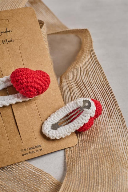 Heart Crochet Clips