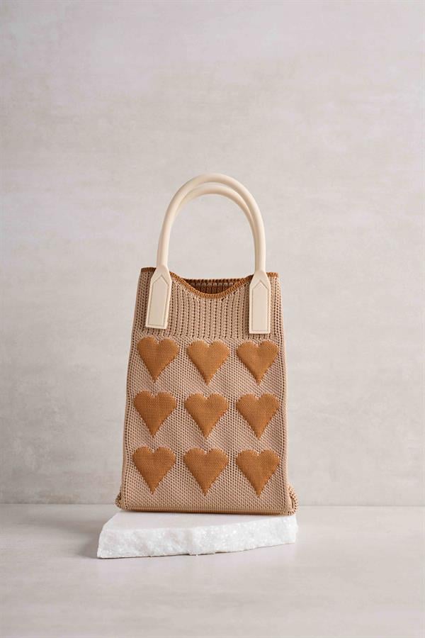 Brown Heart Bag