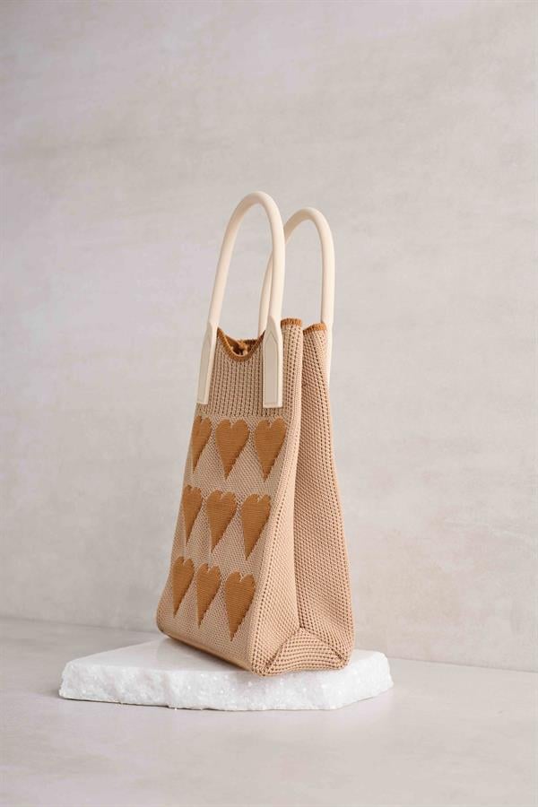 Brown Heart Bag