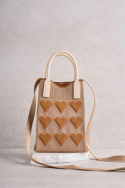 Brown Heart Bag