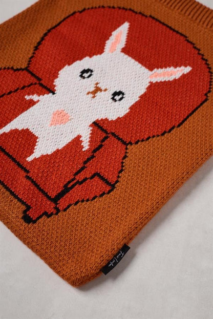 Cat on the Sofa Knitted Tote Bag