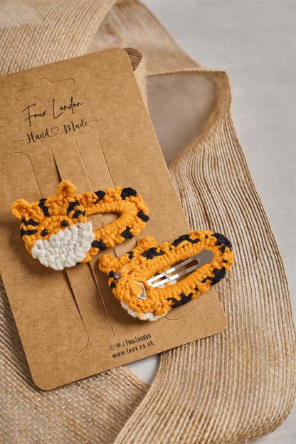 Tiger Crochet Clips