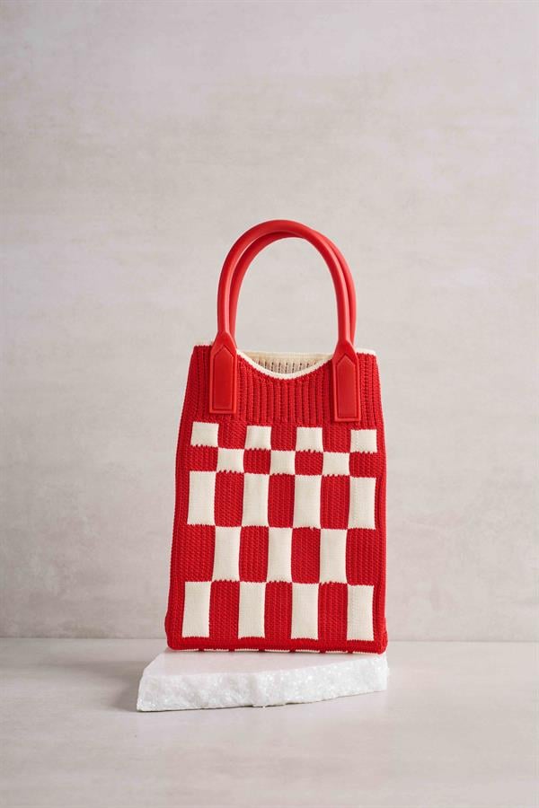 Checkered Red Bag