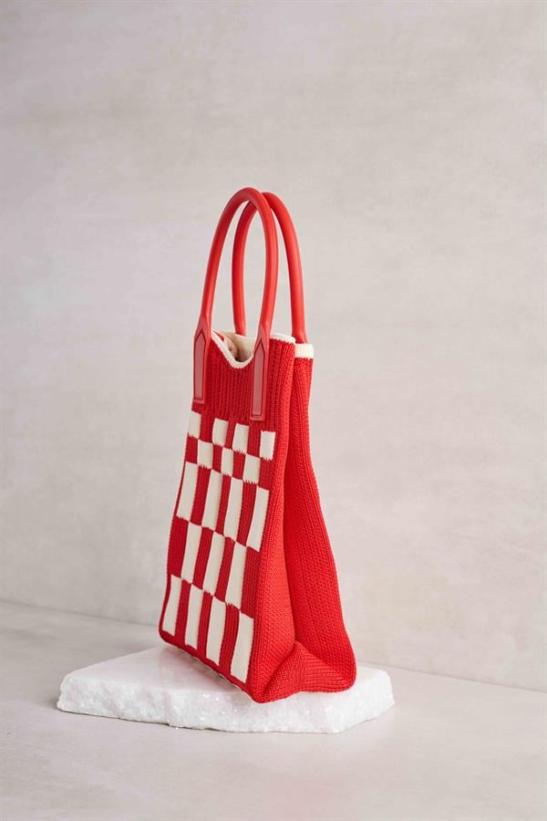 Checkered Red Bag