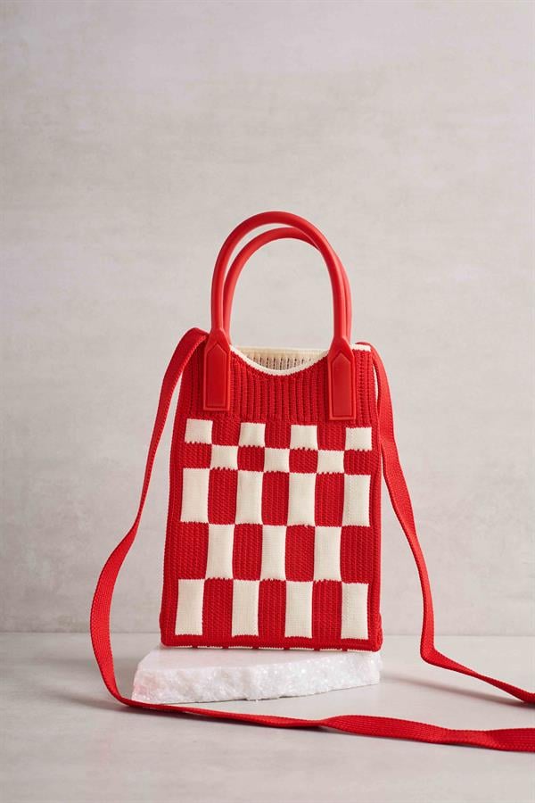 Checkered Red Bag