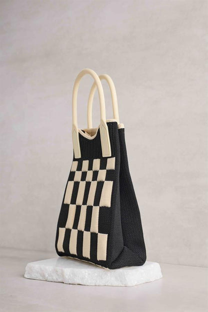 Checkered Black Bag