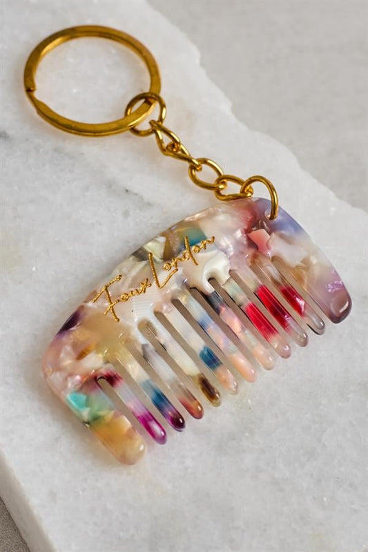 Acetate Comb Ala Keychain