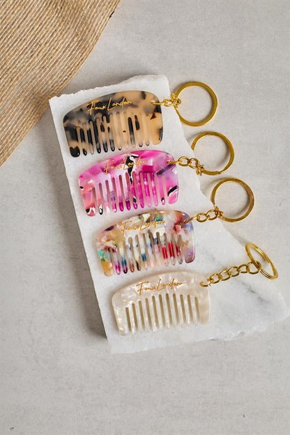 Acetate Comb Ala Keychain