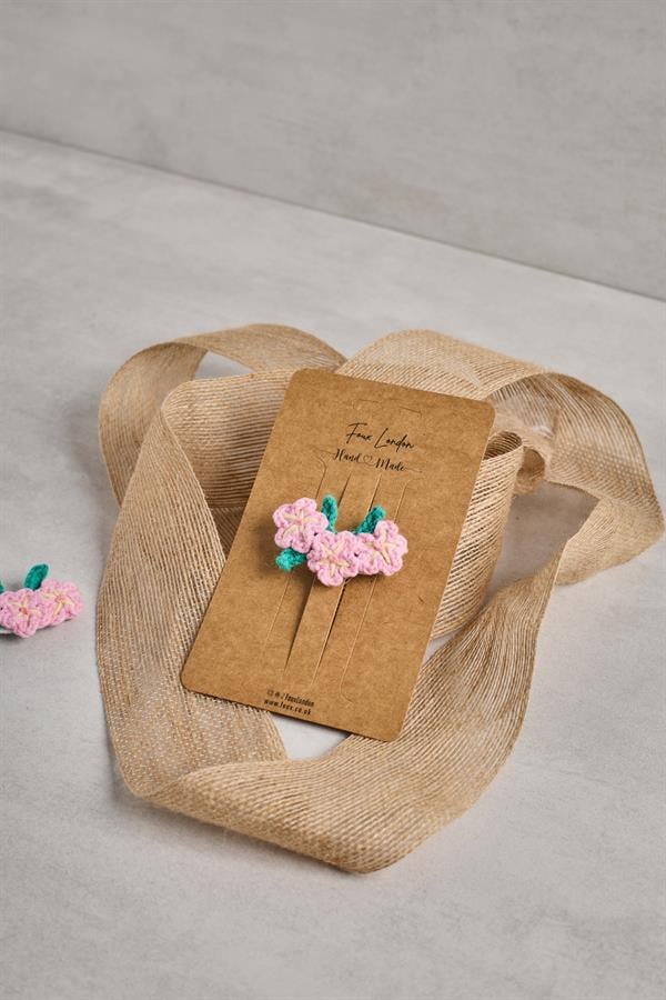 Cherry Blossom Crochet Clips