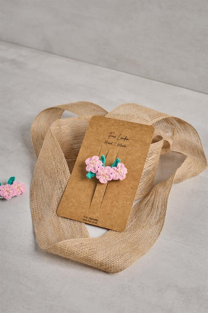 Cherry Blossom Crochet Clips