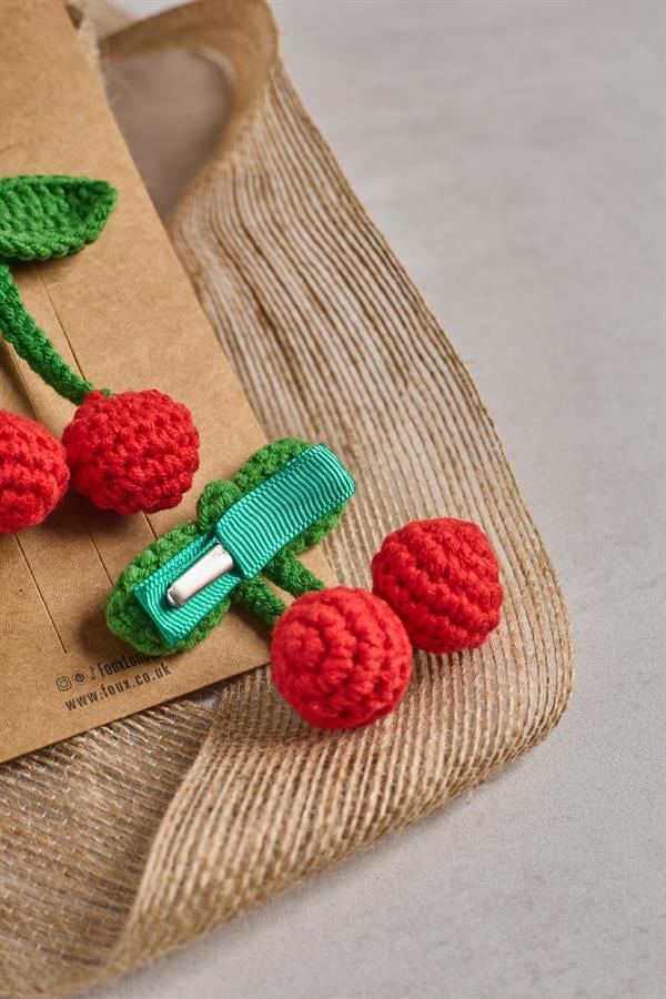 Cherry Crochet Clips