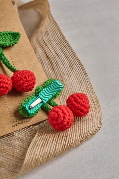 Cherry Crochet Clips