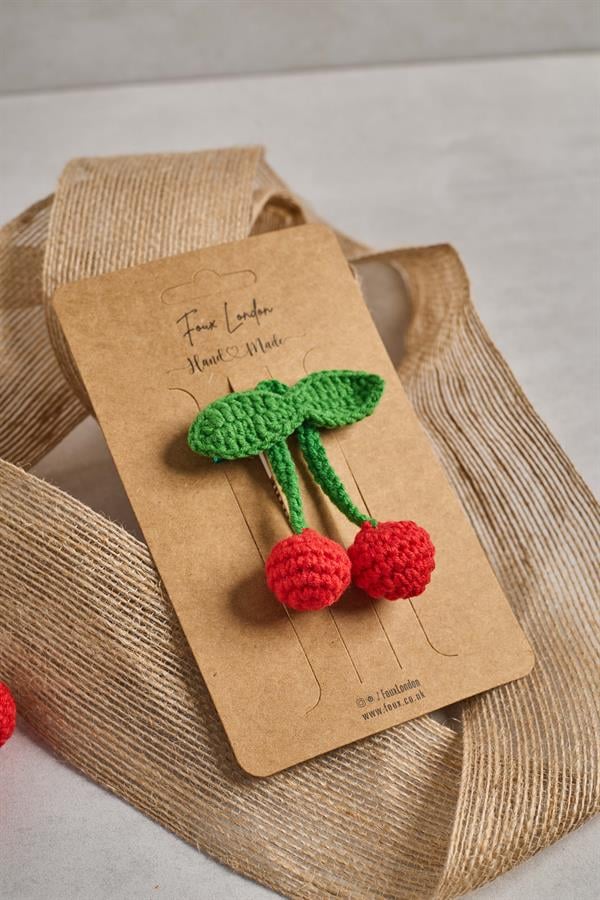 Cherry Crochet Clips