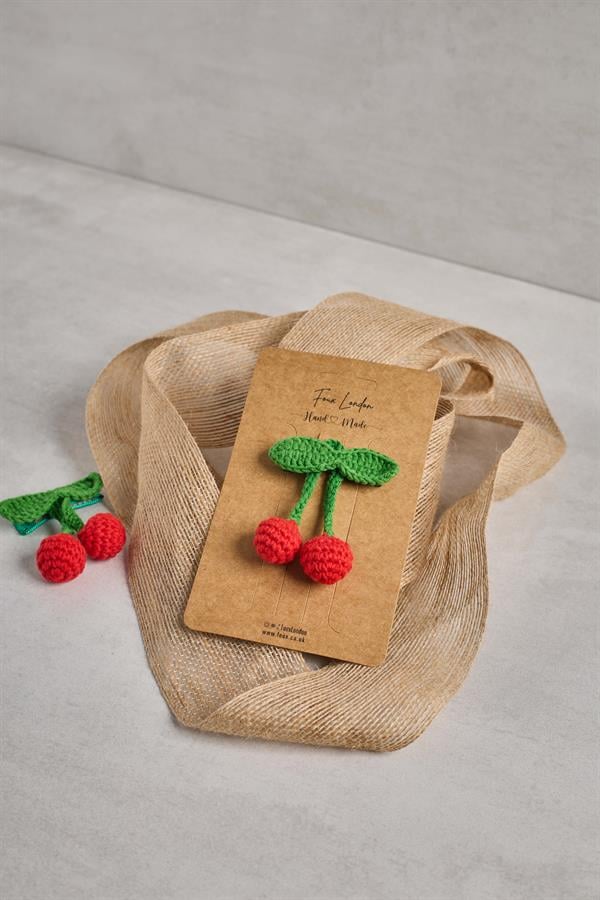 Cherry Crochet Clips