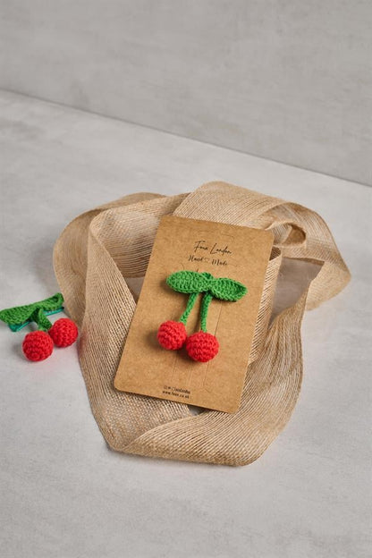 Cherry Crochet Clips