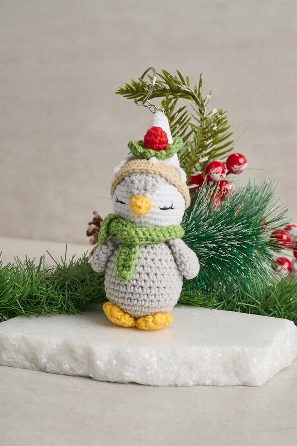 Penguin Knitted Keychain