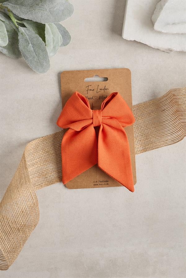 Dark Orange Mini Bow Tie