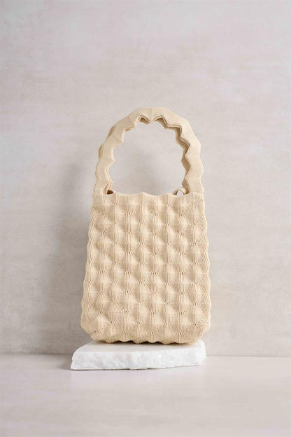 Cream Bubble Knitted Bag