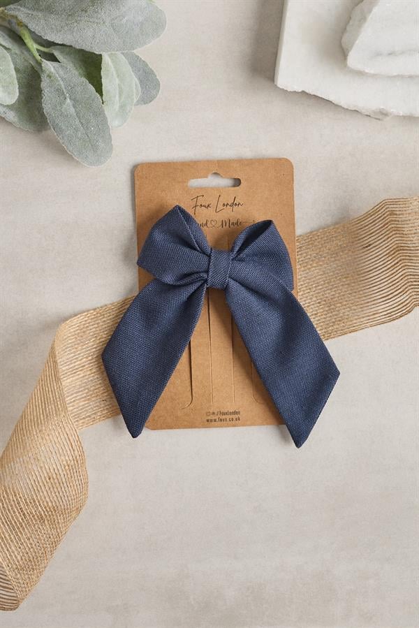 Navy Blue Mini Bow Tie