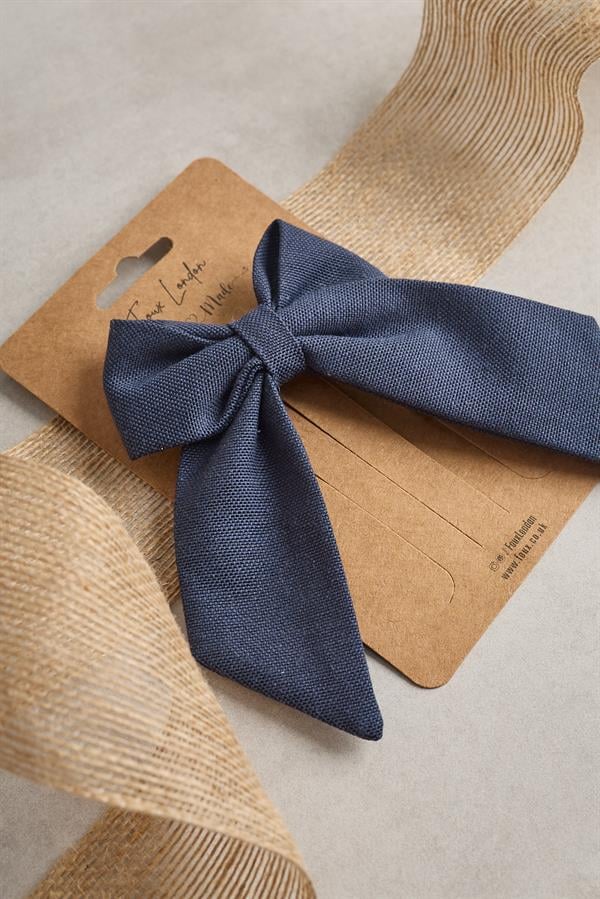 Navy Blue Mini Bow Tie