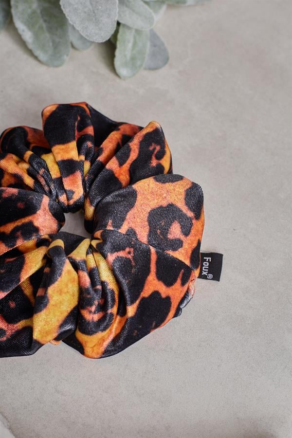 Leopard Velvet Scrunchie