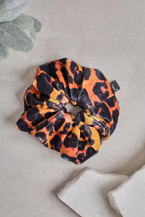Leopard Velvet Scrunchie