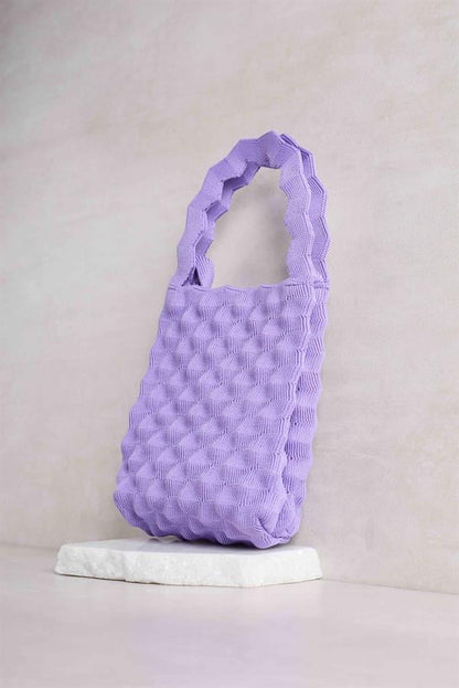 Lilac Bubble Knitted Bag