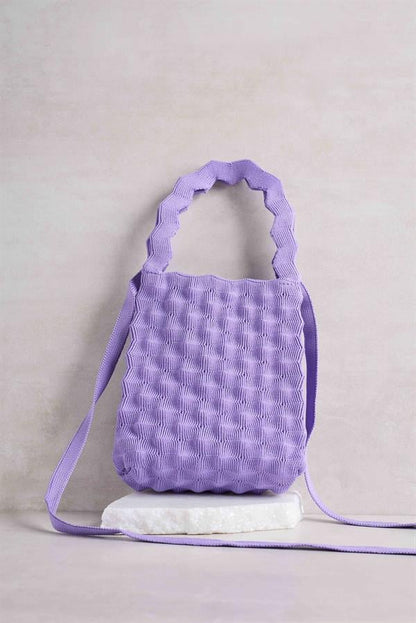 Lilac Bubble Knitted Bag