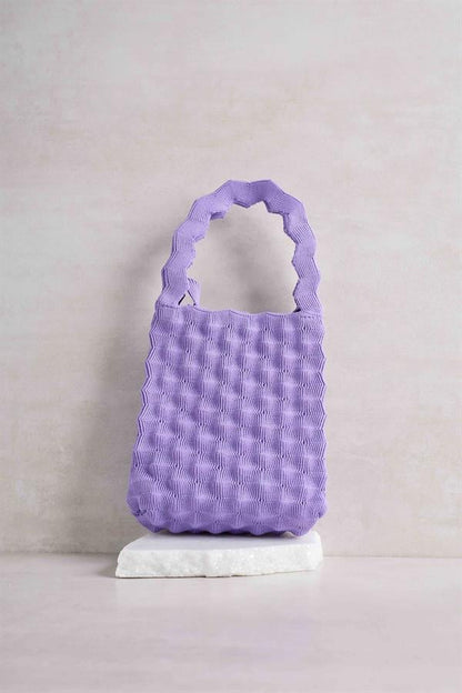 Lilac Bubble Knitted Bag