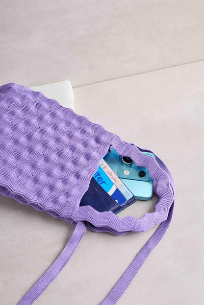 Lilac Bubble Knitted Bag