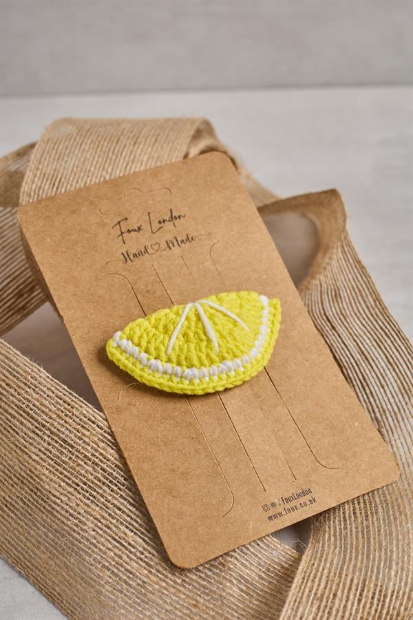 Lemon Crochet Clips