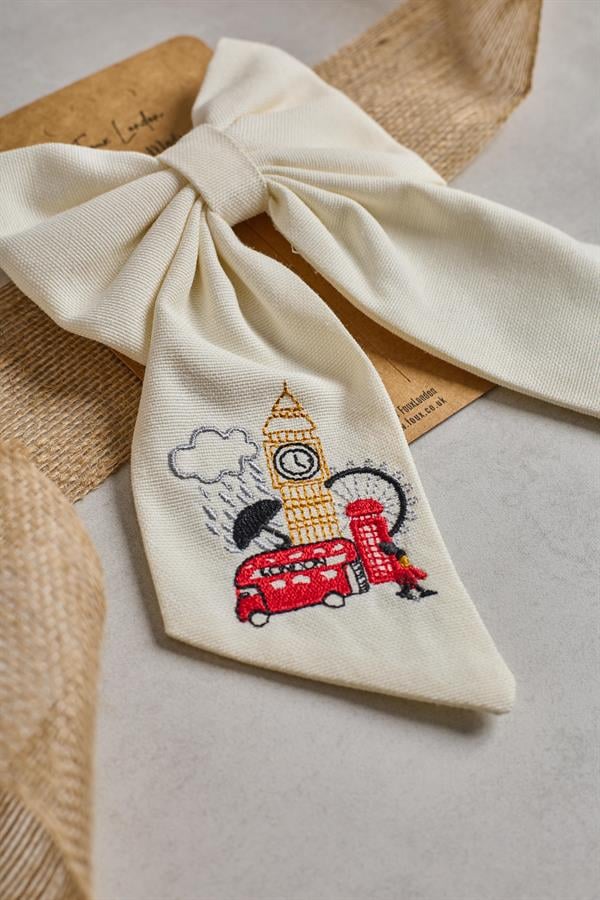 London Embroidered Bow Tie