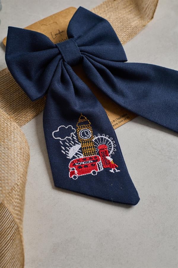 London Embroidered Bow Tie