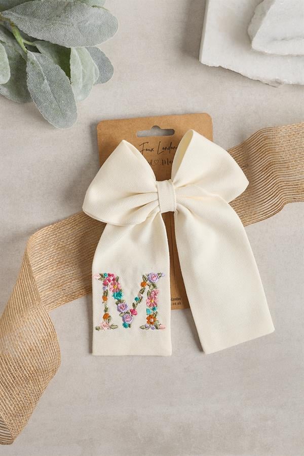 M Embroidered Bow Tie