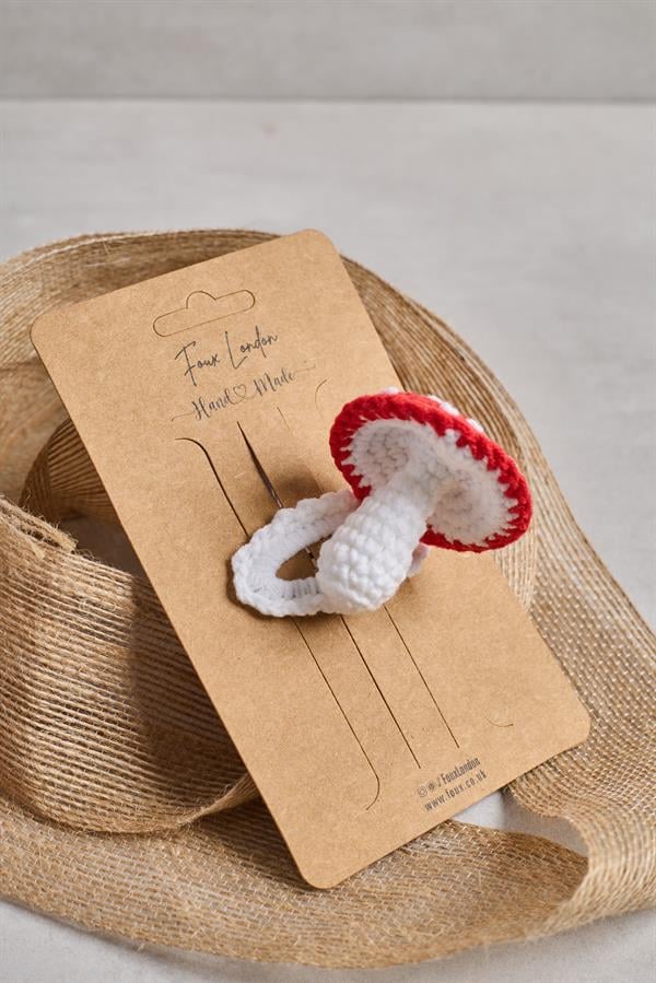 Mushroom Crochet Clips