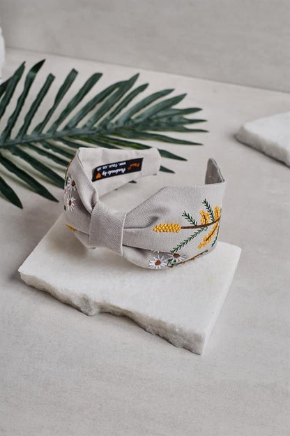 Mimosa Embroidered Headbands