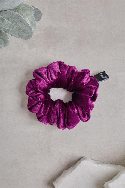 Plum Velvet Scrunchie Small