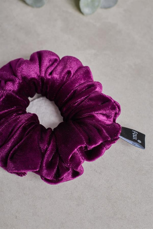 Plum Velvet Scrunchie Small